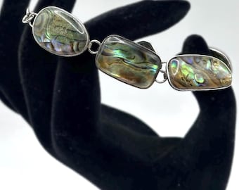 Sterling Silver and Mother of Pearl Bracelet