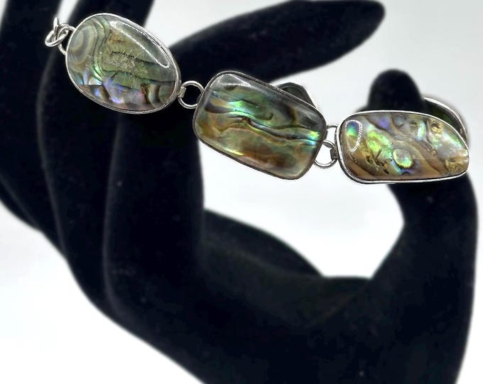 Sterling Silver and Mother of Pearl Bracelet