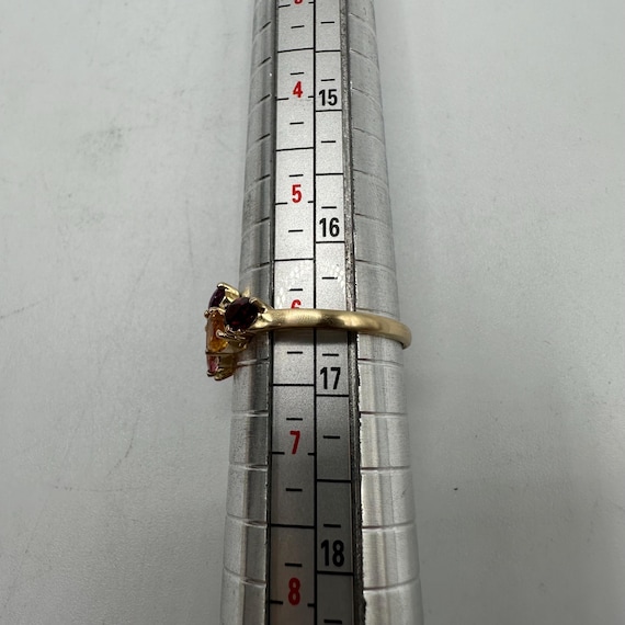 14k Gold Multi Gemstone Cluster Ring, Vintage Sty… - image 12