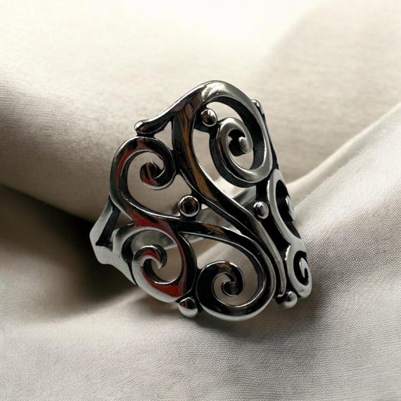 James Avery Sorento Ring, Open Scroll Design, Ste… - image 2