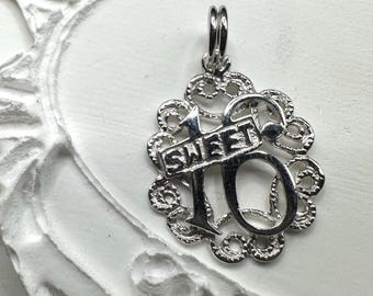 Sweet 16 Sterling Silver 925 Necklace Pendant