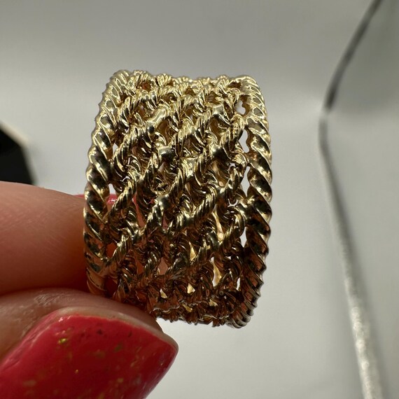 10k Solid Gold Michael Anthony Peru Ring Size 11 - image 7