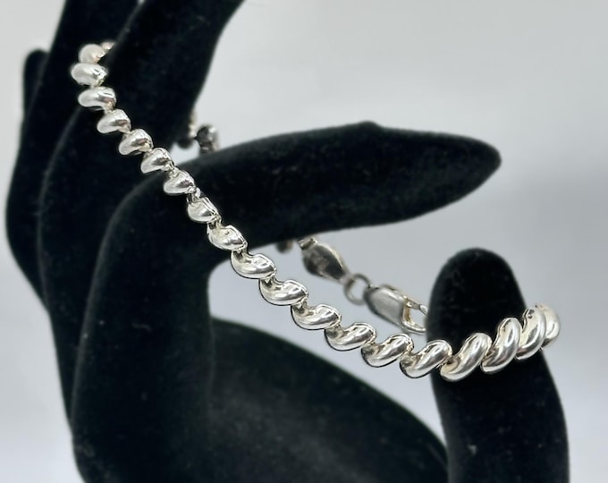 Sterling Silver Bracelet - ITALY 7 inches