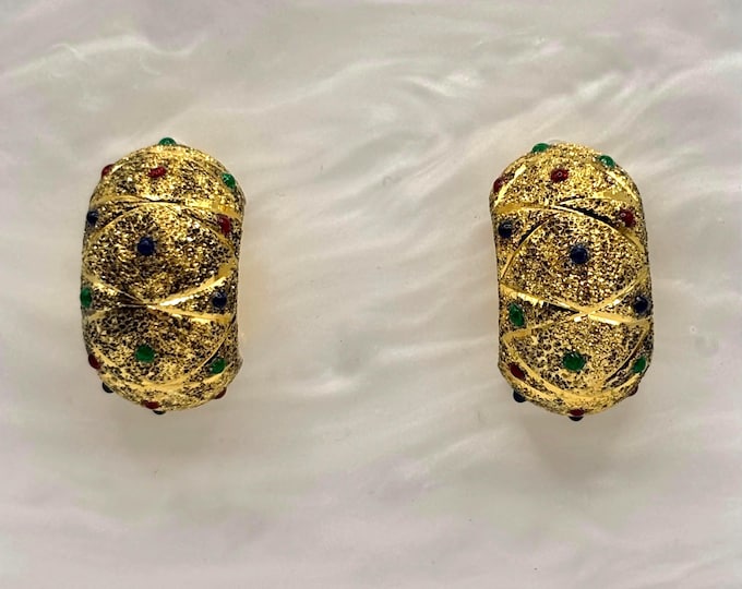 Vintage Gold Vermeil on 925 Sterling Silver Earrings Made in Thailand