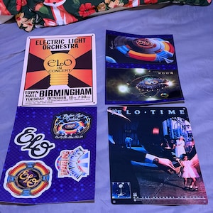 ELO-klistermärke och aluminiumposter presentset