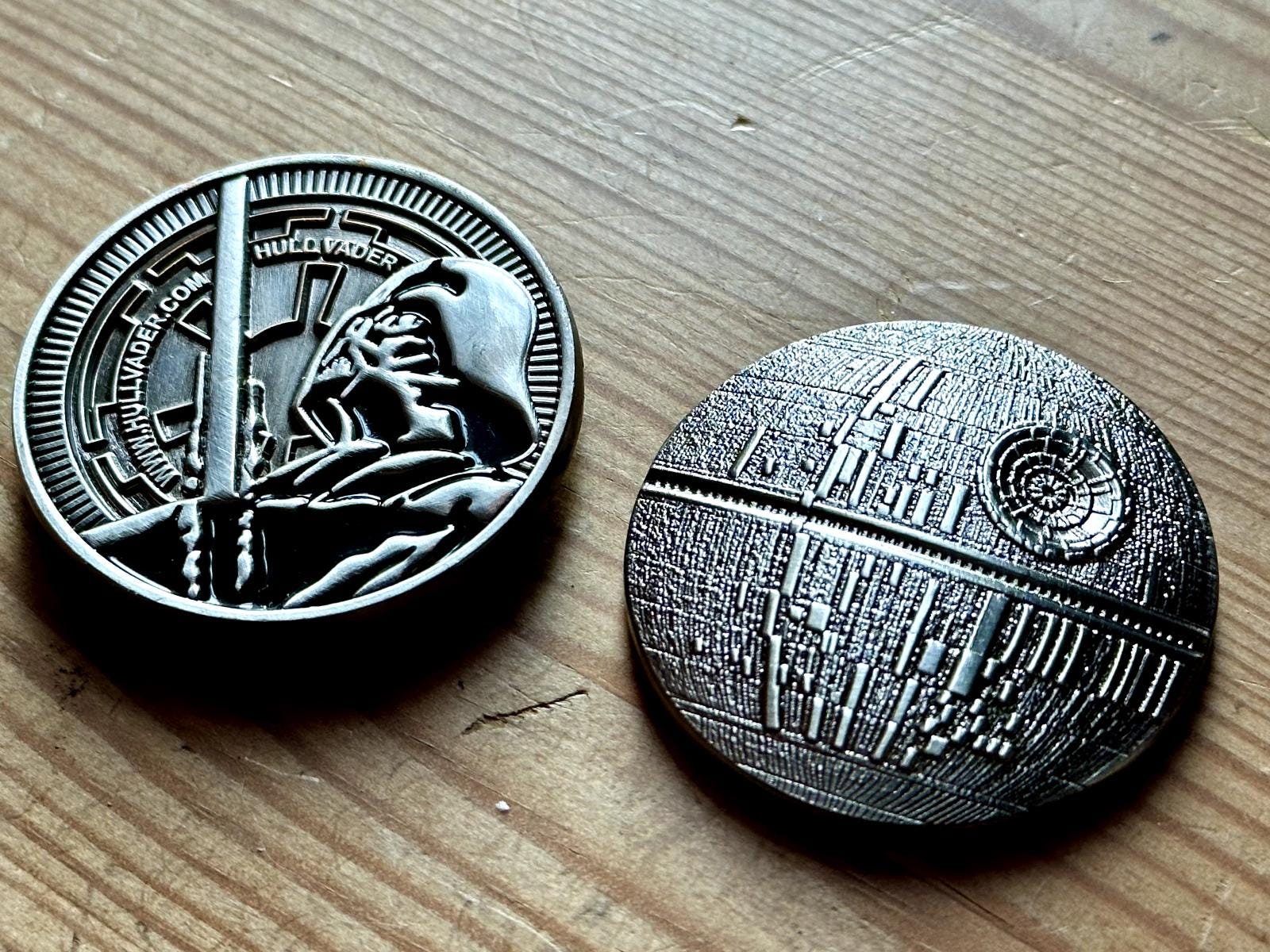 Star Wars Metal Challenge Coin - Death Star & Darth Vader Coin - Etsy