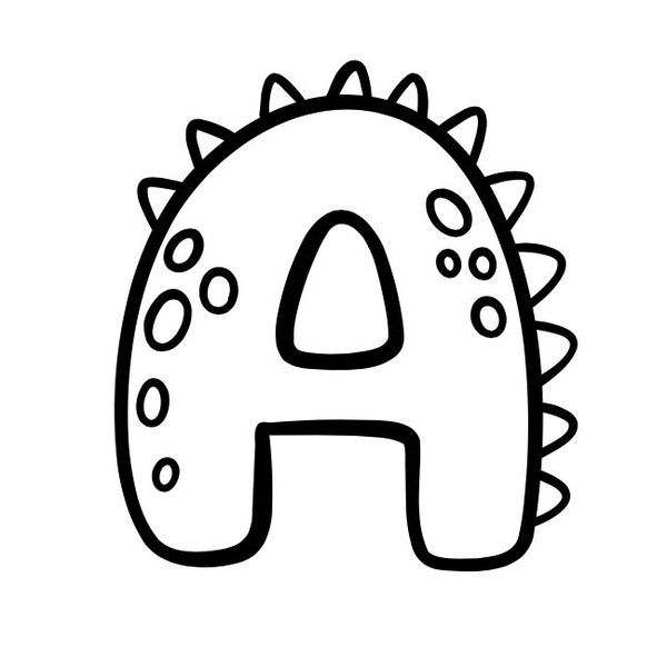 Dinosaur Alphabet Embroidery Pattern: DIY Baby Sweater (PDF Download)