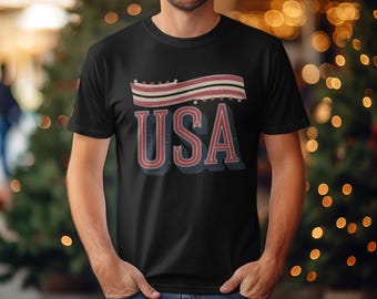 Camiseta patriótica de EE. UU.: camiseta con gráfico de la bandera estadounidense