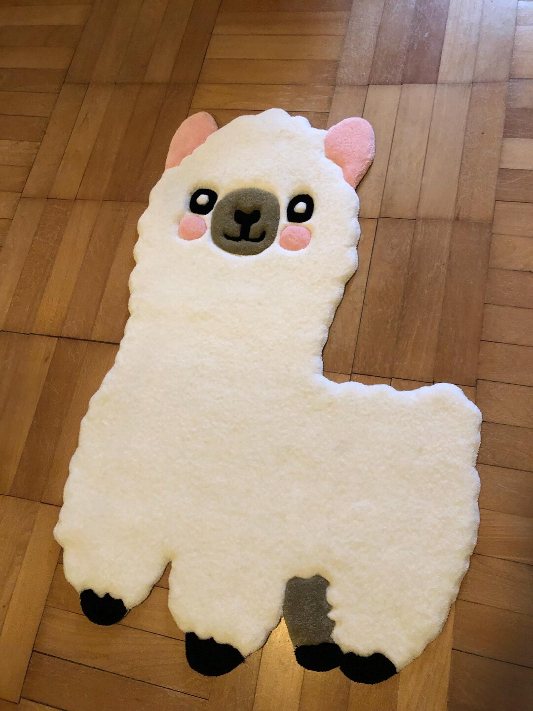Cute Alpaca Rug – Handmade Tufted Animal Rug | Lama Carpet | Lama - Etsy