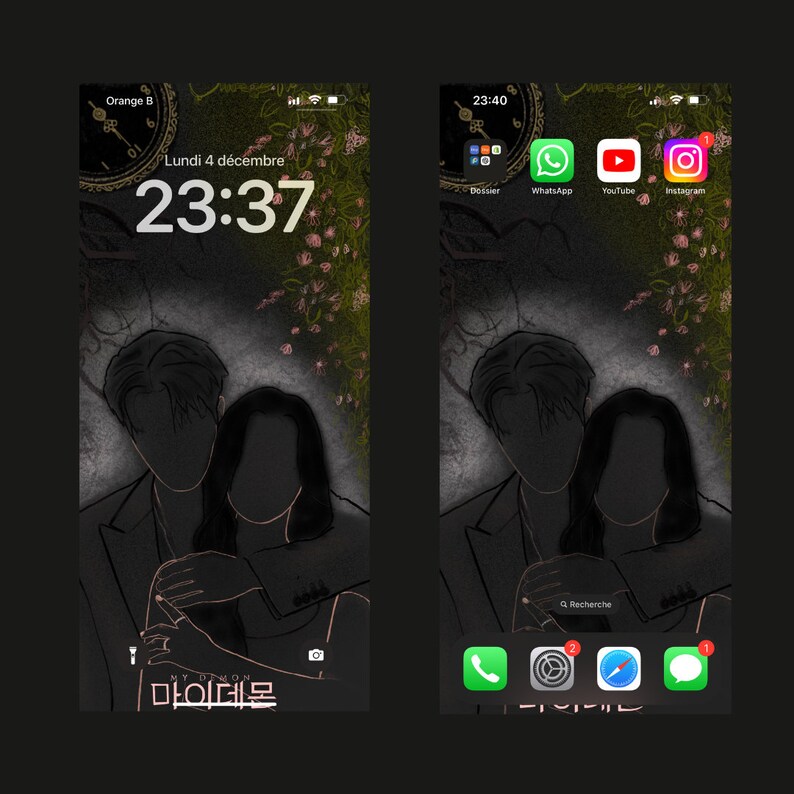 My Demon Kdrama Wallpaper, My Demon Fan Art Wallpaper - Etsy