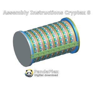 Cryptex Puzzle Box SVG Laser Cut File - Secret Code Lock, Wooden Puzzle ...