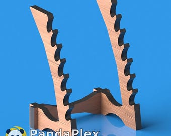 Brush Stand KATANA-KAKE – Laser Cut File, Wooden Organizer for Pens or Calligraphy Brushes, CNC Vector Template