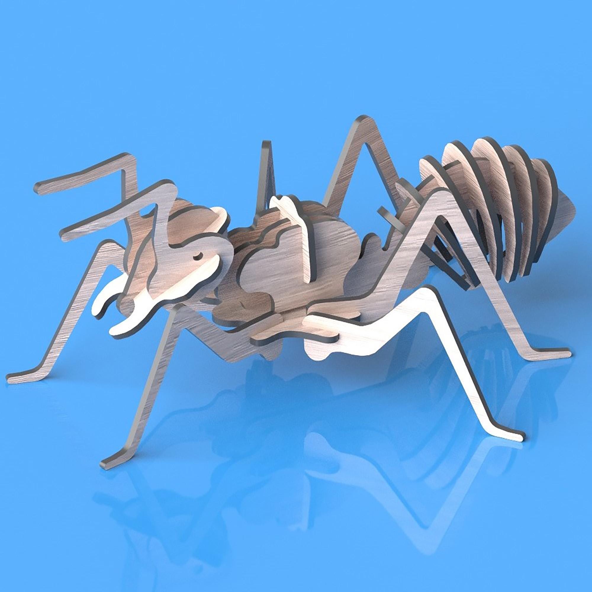 Insect Dxf Ant 3D Puzzle Laser Cut Files – Insect DXF CNC Template, SVG File for ...
