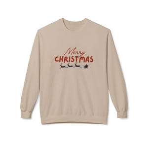 Christmas Crewneck Sweatshirt, Holiday Fleece Jumper, Cozy Winter Pullover, Festive Xmas Sweater, Softstyle Merry Christmas Top