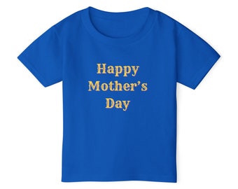 T-shirt pour tout-petits Happy Mothers Day, chemise pour enfants fête des mères, essentiel printemps été 2024, vêtements pour enfants