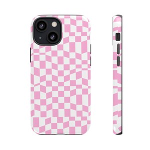Light Pink Phone Case Pastel Pink Trendy Pattern Retro
