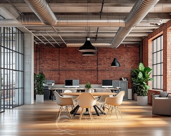 Home Office Zoom background, Zoom background home office, Home office virtual background, zoom backgrounds, Microsoft Teams, Industrial