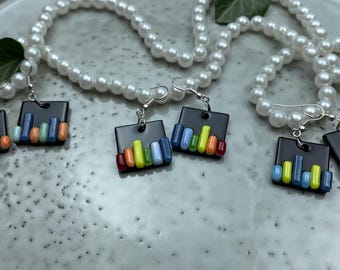 Jewelry Glass Earrings Fusing Handmade Cubes