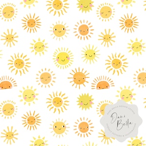 Sunshine Seamless File Sunshine Digital Pattern Sunshine Seamless Sunshine Repeat Pattern Sunshine Seamless Repeat Sunshine Pattern, D06