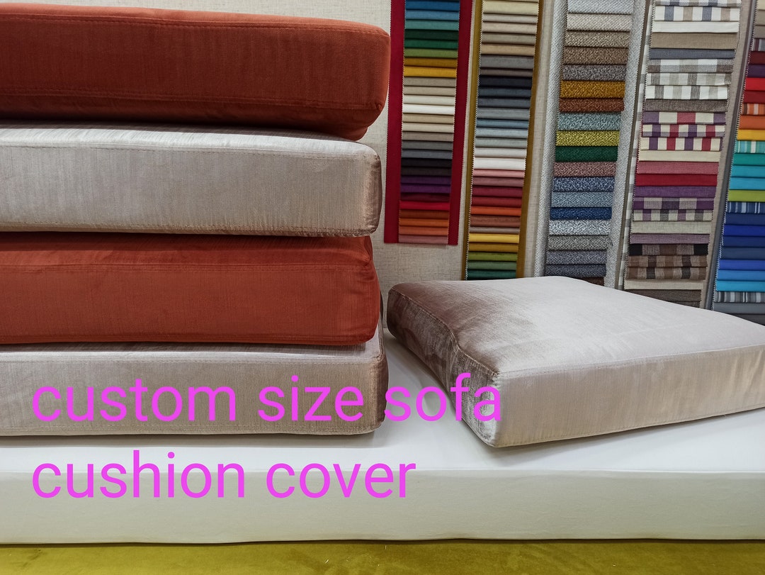 Custom Size Sofa Cushion Cover, Velvet Cushion Cover, Waterproof Seat