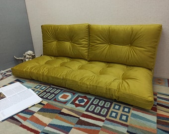 Floor Sofa, Velvet Pillow Sofa, Home Decor, Custom Size Cushion, Floor Cushion, Velvet Seat Cushion, Reading Cushion, Personalized Cushion