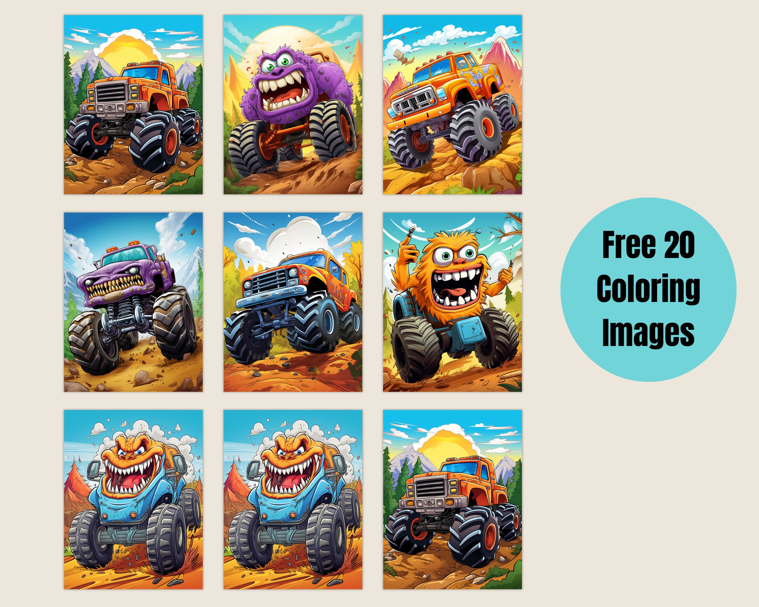 Monster Trucks Printables