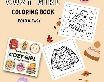 Libro para colorear de chicas acogedoras: 50 páginas atrevidas y fáciles (Descarga PDF)