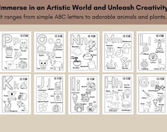 Coloring Pages - Printable - Alphabet - Worksheets - Kindergarten - Prek - Homeschool - Teacher Resources
