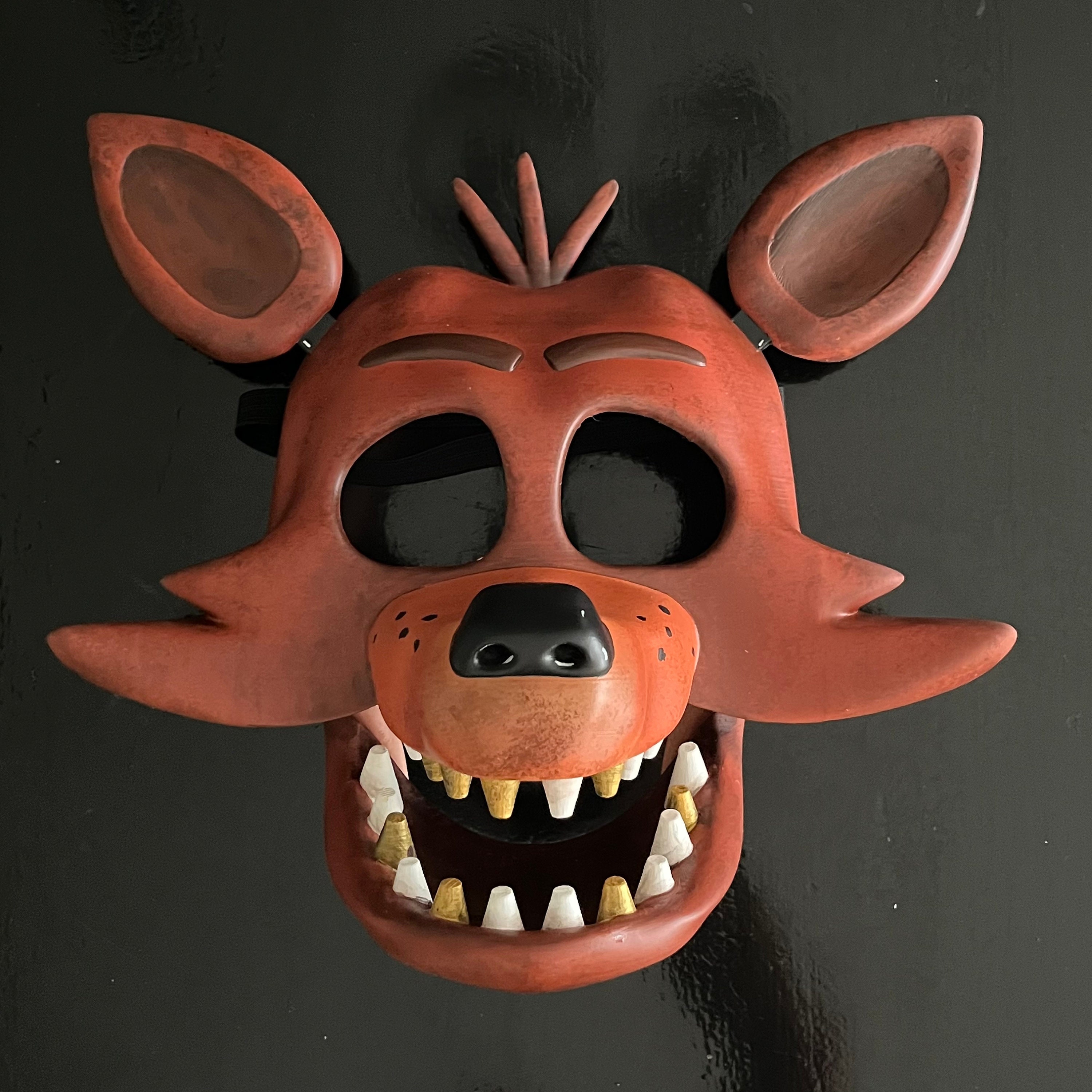 Five Nights At Freddys FNAF Foxy Halloween Rubber And Cloth Face Mask Small  Sz