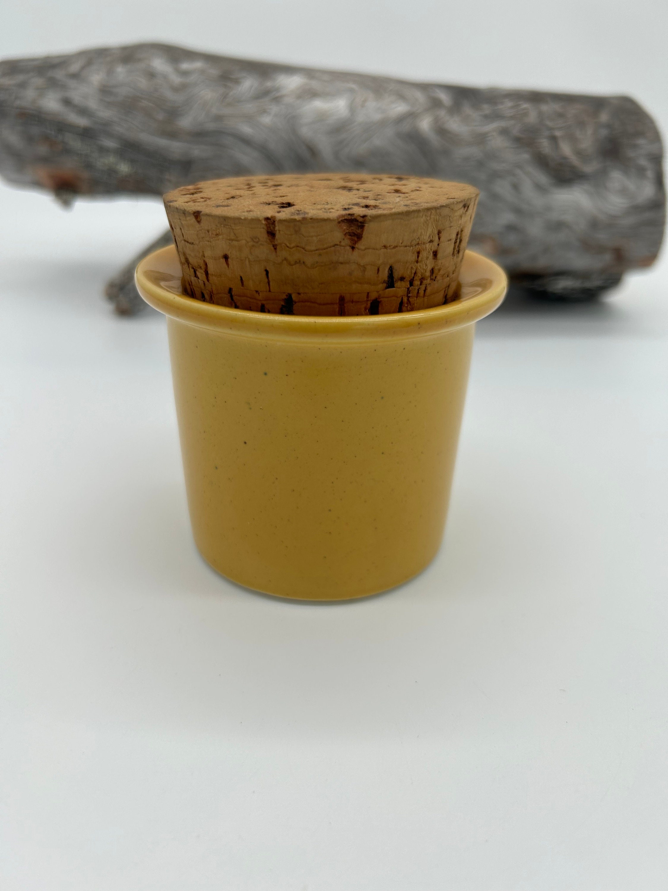 Swedish Vintage STIG LINDBERG Ceramic Jar With Cork Lid by