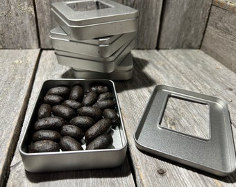 Caja MOOSE POOP, iniciador de fuego, de Laponia en Suecia, yesca para un kit de fuego bushcraft