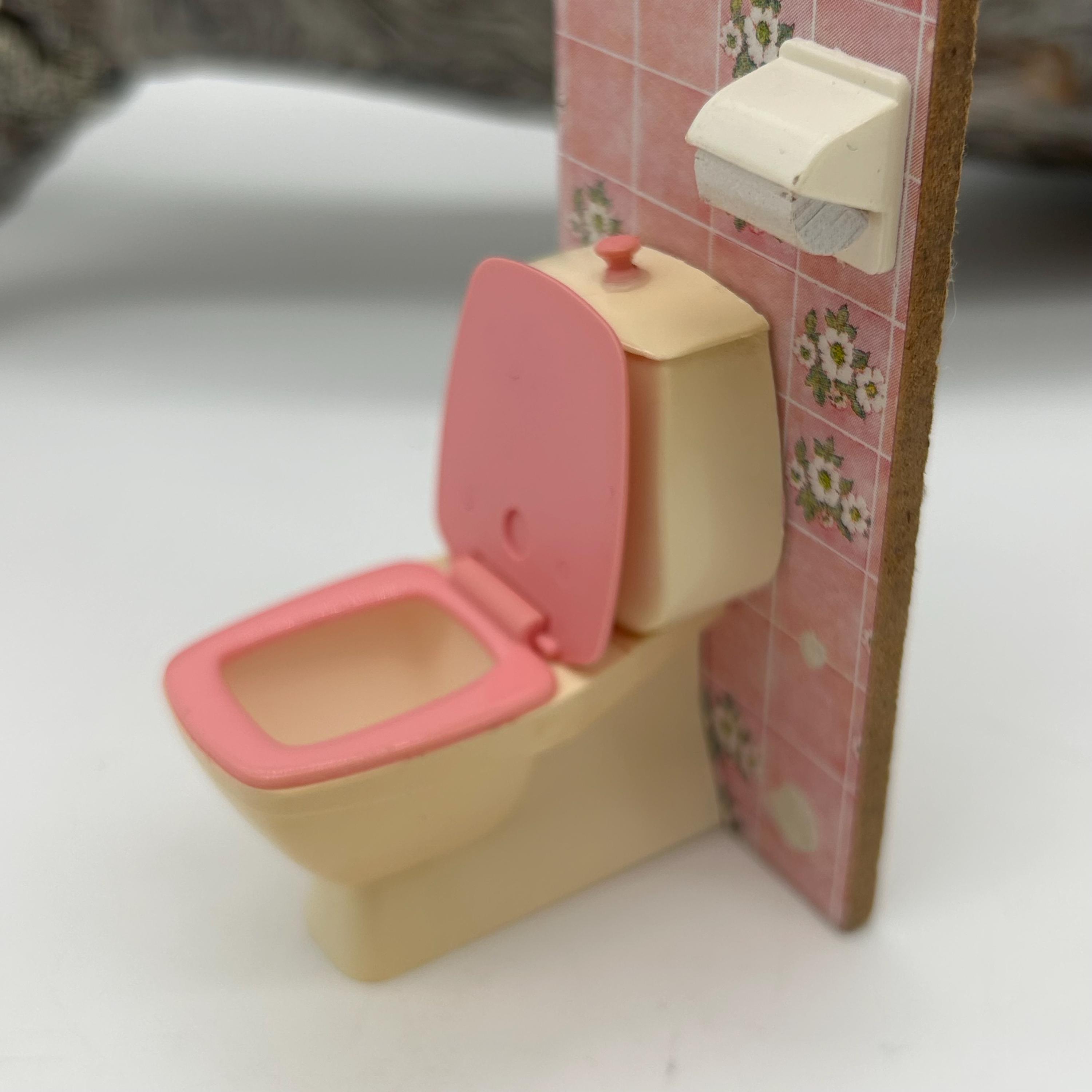 Lot De Meubles De Salle De Bain Lundby – Vintage – Pour Maison De Poupées