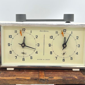 Vintage CHESS Tournament Clock, USSR/soviet Jantar/Yantar, Mechanical clock, Vintage gift for man, collectors, 1970