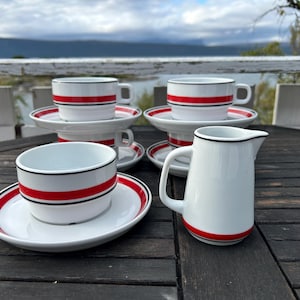 Vintage IKEA ACCENTEN kaffeservis i porslin: Spal Portugal, 1970-talet