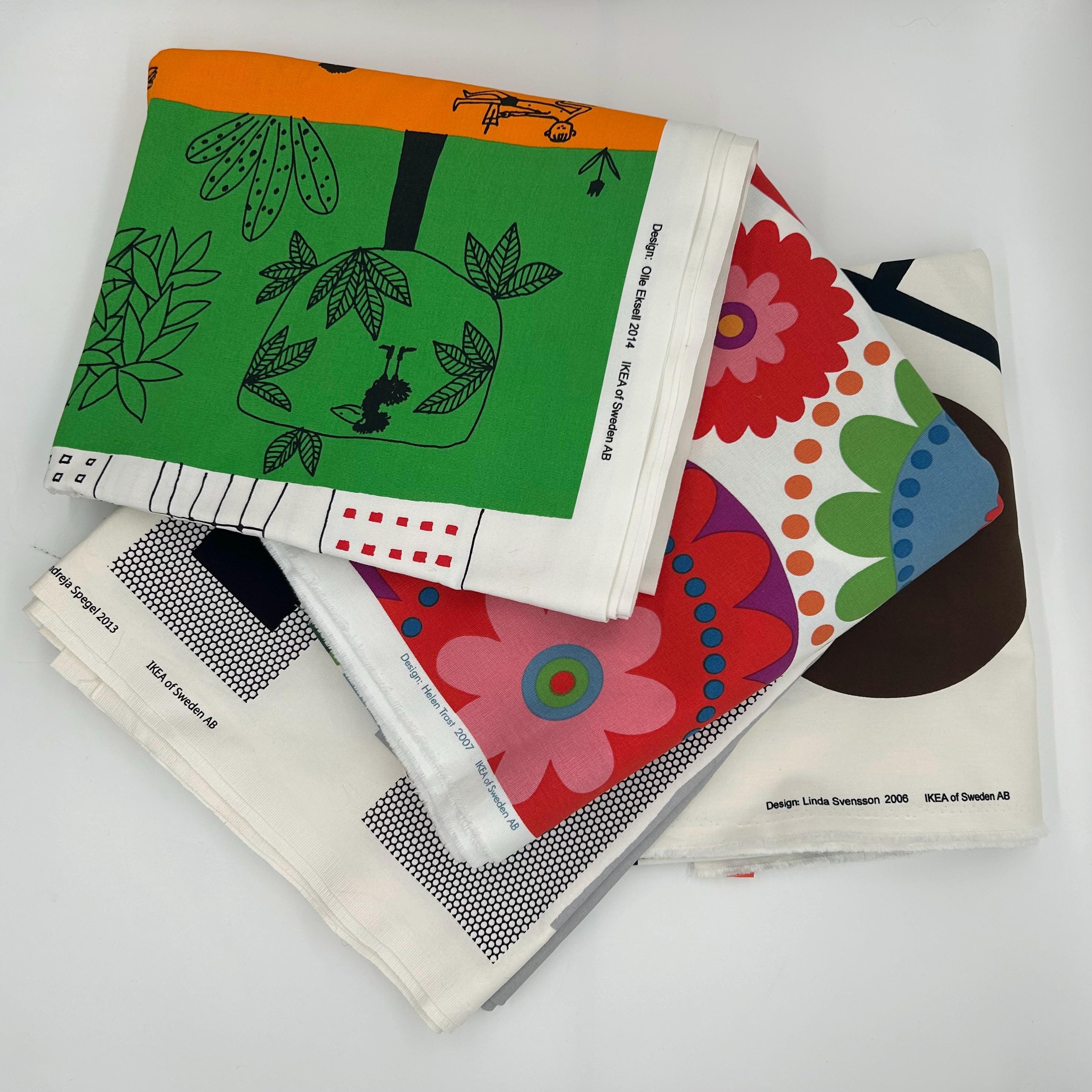 Swedish vintage cloth・* ② 120×130 IKEA of Sweden AB, LARGE Cotton Fabric, 4 Different Sizes/paterns