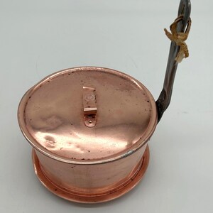 Antik svensk kopparkruka med lock LUNDIN & LUNDBERG ESKILSTUNA, dekoration för ditt hem, 1900-1930