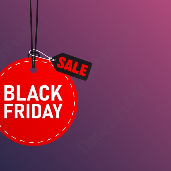 Black Friday Sale Web Banner. Outline, flat and colored style. High quality vector illustration for any design. Online shopping.