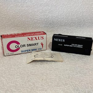 Nexus Color Smart CS-500 Mini Camera: 110 Film, 90s Retro Decor
