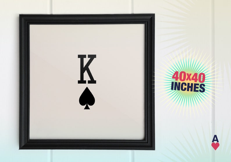 Spade Lettering King of Spades, Playing Cards Art, Trendy Posters, Preppy Wall Art ...