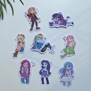 8pcs MLP Equestria Girls Vinyl Stickers Pack