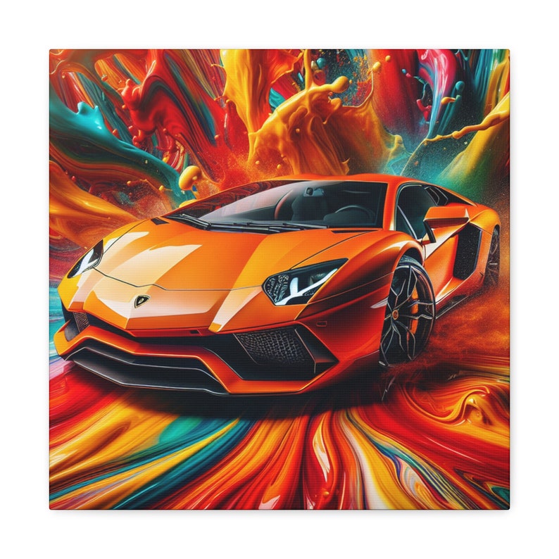 Aventador Wall Art, Highend Luxury Car Canva Painting