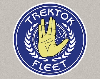 Trektok Fleet Vinyl Sticker: Star Trek TikTok Vulcan Salute