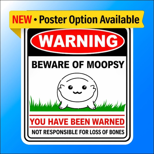 Moopsy Warning Decal Set – Funny Star Trek Parody Sticker