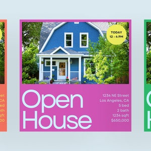 Real Estate Marketing Template | Canva Real Estate Social Media Templates | Real Estate Instagram Posts