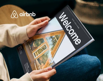Modern Airbnb Welcome Book Template: Vacation Rental Guide (Canva, PDF)