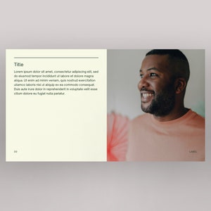 Puede incluir: Una diapositiva de presentaci&oacute;n con un t&iacute;tulo, texto y una foto de un hombre sonriente. El texto dice "Lorem ipsum dolor sit amet, consectetur adipiscing elit, sed do eiusmod tempor incididunt ut labore et dolore magna aliqua. Ut enim ad minim veniam, quis nostrud exercitation ullamco laboris nisi ut aliquip ex ea commodo consequat. Duis aute irure dolor in reprehenderit in voluptate velit esse cillum dolore eu fugiat nulla pariatur."