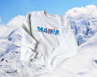 Ski Maine Sweatshirt mit Rundhalsausschnitt