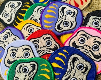 Iron On Patch Daruma Lucky Charm iron on Patch , Japan Patch For gifts, decorations, clothes, hats, bags