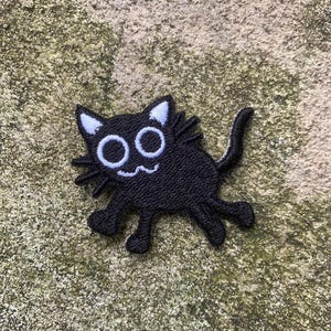 Iron On Patch  Black Cat Cute Cat Patch For gifts, decorations, clothes, hats, bags