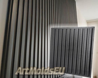 3D panel Mold for gypsum, plaster or concrete tile for decorative wall panels 'Lines'